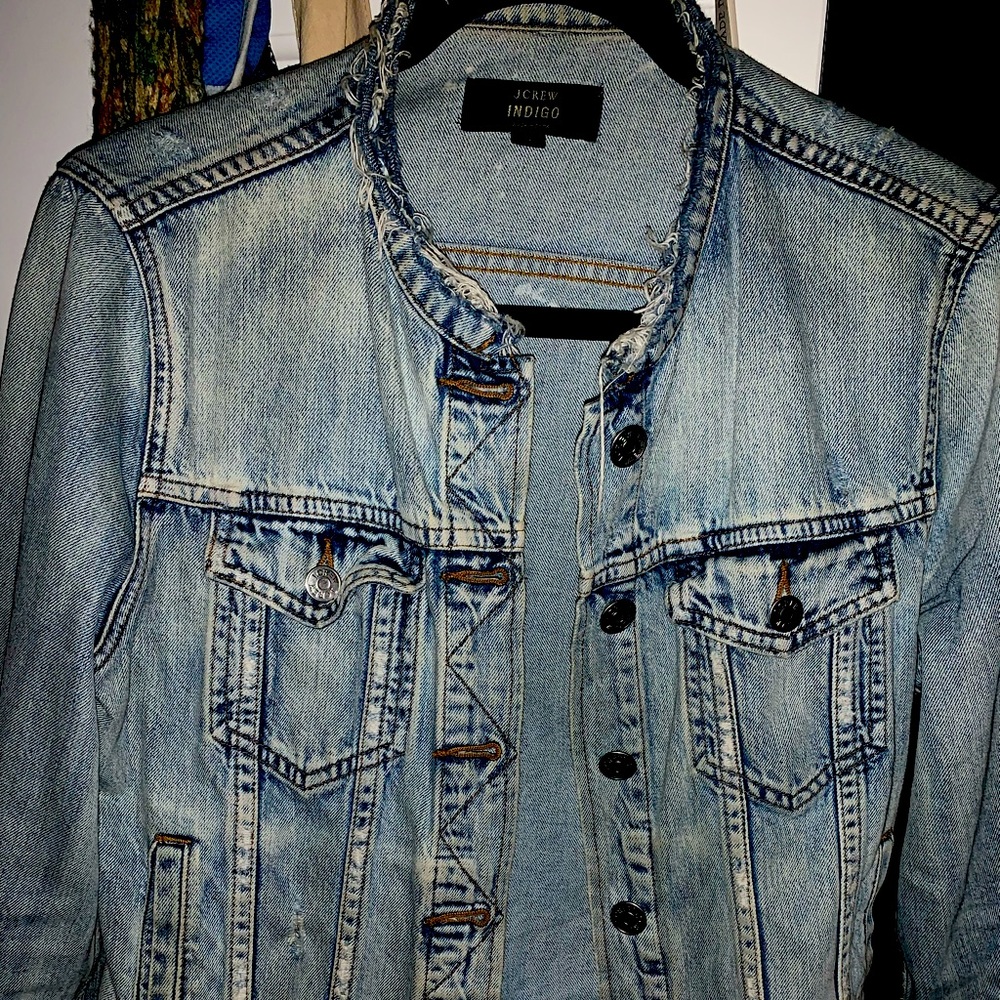 J. Crew distressed denim jacket